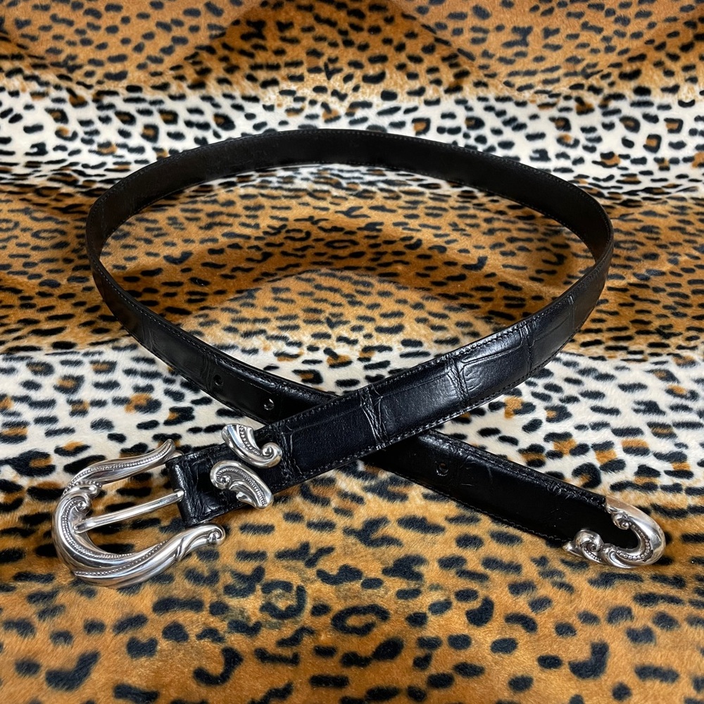 Vintage Brighton Black Leather Belt